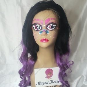Black & Ombre Lavender Wig